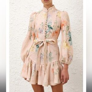 Zimmermann ILLUMINATE PEPLUM MINI DRESS